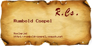 Rumbold Csepel névjegykártya